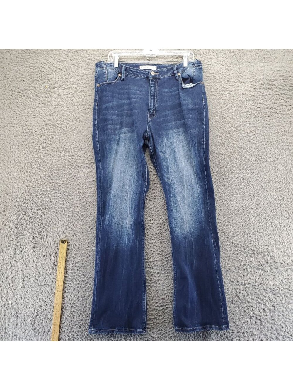 KanCan Jeans Womens Size 32 Blue Curvy Waist Bootcut Stretch Denim